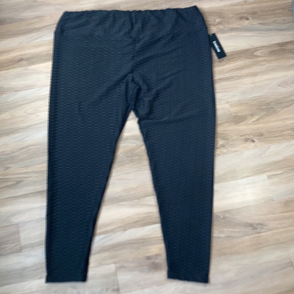 Bebe textured stretch pant black with embellished bling accents 3X juniors - Picture 8 of 17